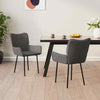 Dining Chairs 2 Pcs Dark Grey Velvet