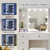 White Dressing Table Wood Makeup Desk with Mirror 5 Drawers Stool Shelf Bedroom