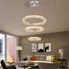 3-sided Crystal Chandelier LED Ceiling Light Height Adjustable Pendant Lamp 58W