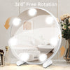 30cm Hollywood Makeup Mirror 360° Rotating with Dimmable LED Light Bulbs Rounds