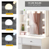 Dressing Table Wood Makeup Desk White with Mirror 5 Drawers Stool Shelf Bedroom