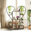 Heavy Duty Metal Plant Stand Heart Shaped Ladder Pot Holder Bookshelf Display