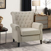 Velvet Armchair Wing High Back Occasional Queen Anne Fireside Lounge Sofa Chair