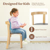 5-Piece Kids Table and Chair Set Children Wooden Activity Table 4 Curved Chairs