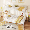Single Top & Double Bottom Bunks with Safety Guardrail 198 x 141 x 160 cm-White