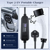 EV Charging Cable Type 2 UK Plug 3 Pin Electric Vehicle Car Charger Protable 13A