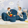 Blue Kids Play Couch Set Fold Out Modular Sofa Modular Couch for Playrooms etc