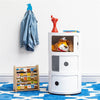 Modern Bedside Table Bedroom Sofa Side End Multi-functional Round Storage Unit