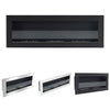 Fire Fireplace Biofire Bio Ethanol Steel Glass Wall Mount Recessed Heater Burner