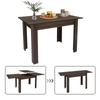 Expandable Dining Table Wooden Space Saving Compact 4-6 Seat Kitchen Desk Brown