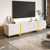 Modern TV Stand with 3-Door 2-Drawer Storage Cabinet Unit for Living Room White