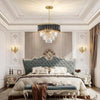 Black Gold Modern Pendant Chandelier Crystal Lighting Ceiling Light Fixture Lamp