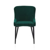 2/4/6 Pcs Dining Chairs Set Velvet Padded Seat Metal Legs Kitchen Armchair Home