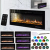 LED Fireplace Media Wall Fire Wall Mounted / Standing Electric Heater 40-100in