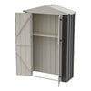 Small Garden Shed Metal Storage Box Outdoor Tool House Apex Roof Lockable 2 Door