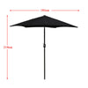 Garden Patio Parasol Sun Shade UV Protection Umbrella Steel Tilting Crank Handle