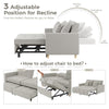 2-Seater Sofa Bed Convertible Chair Double Sleeper 3-in-1 Pull Out Chair