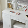 Vanity Makeup Dressing Table Vanity Set Woman Bedroom Dresser Desk w/ LED Mirror