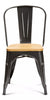 Style Industrial Metal Dining Chairs Vintage Retro Kitchen Cafe Stacking