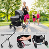 2 in 1 Baby High Landscape Stroller Foldable Toddler Reversible Stroller Grey