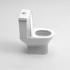 Simple Bathroom Close Coupled Toilet Soft Close Seat Cistern WC White Ceramic