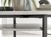 Adley GREY Matte Concrete and Black Metal Round Storage Dining Table