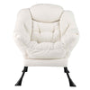 Home Office Accent Sofa Chair Leisure Lounge Armchair with Stool-Beige