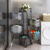 6 Tier Kitchen Rotating Storage Trolley Cart With Wheels Utility Vegetable Fruit