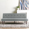 Modern Fabric 3 Seater Sofa Recliner Sleeper Sofa Bed Single With Solid Wood Leg