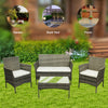 Rattan Garden Furniture Set 4 Piece Patio Table Chairs Sofa Outdoor Conservatory