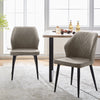 2 Pcs Dining Chair Faux Leather Soft Seat Dining Room Light Grey Modern New