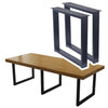 28 Inch Industrial Table Leg 2pcs Metal Square Frame for Desk/Coffee Table/Bench