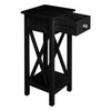 Tall Telephone Bedside Table Cabinet Nightstand Side End Drawer Shelf Storage