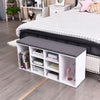 Shoe Bench 10-Cube Storage Bench Cabinet Cube Organizer Rack Cabinet w/Shelves