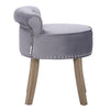 Velvet Dressing Table Stool Padded Low Back Vanity Chair Bedroom Living Room