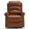 Recliner Armchair Electric Lift & Tilt Assist Chair Faux Leather Grey Mocha