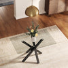 Modern Rectangular Glass Dining Table Black Home Kitchen Furnitur Office Meeting