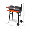 LARGE OIL DRUM BARREL STYLE BBQ SMOKER CART BARBEQUE MEAT FOOD SMOKING COOKING