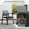 Stackable Office Guest Mesh Chairs Waiting Room Chairs Set of 2-Grey