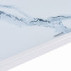 4x White Faux Leather Dining Chairs & White Marble Glass Dining Table Dining Set