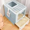 Large Self-Cleaning Hooded Cat Litter Box Enclosed Kitten Toilet Box Potty Tray