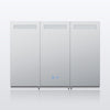 LED Bluetooth Bathroom Mirror Cabinet With Shaver Socket Dimmable Lights 900×650