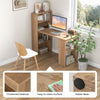 Modern Computer Desk Reversible Writing Desk Home Office Workstation w/ Shelf