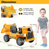 12V Ride On Dump Truck 4-wheeler Ride On Toy Car with Remote Control-Yellow