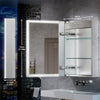 Double Side LED Illuminated Bathroom Mirror Cabinet 2 Tiers Shelf Anti-fog/Touch