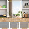 White Dressing Table with LED Lights Mirror Drawers Vanity Makeup Desk 135*86cm