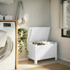 Storage Box with Lid RANA White 80x49x54 Solid Wood Pine Z4H8