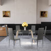 120cm Rectangle Dining Table Gatherings of Family Dinette Side PU Leather Chairs