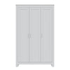 Matte 3 Door Wardrobe White Storage Cupboard with Shelves Rail Bedroom Furniture