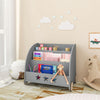 Children Bookshelf Kids Bookcase Bedroom Playroom Toy Storage Rack with Wheels